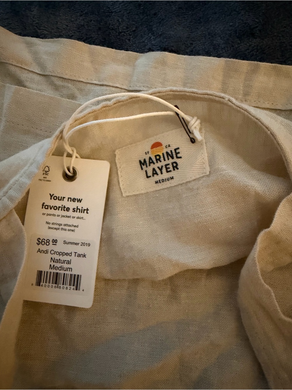 Marine Layer Crop Top One-Piece in Natural
